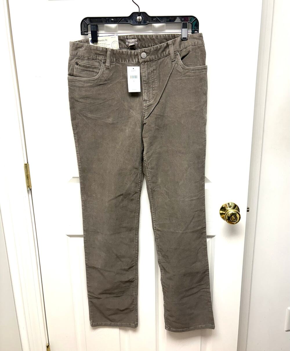 J Jill Pants Corduroys, Authentic Fit, Shale Brown Women’s Size 8, NWT